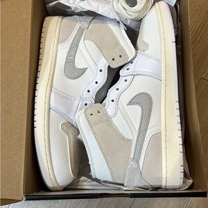 Air Jordan 1 Mid SE Craft 'Inside Out - White Sail' Size 10 Deadstock with Laces